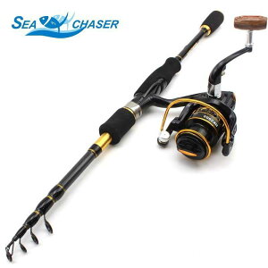 NEW 1.8M 2.1M 2.4M 2.7M Carbon Spinning rod Telescopic Fishing Rod and 12BB Reel Combo Fis