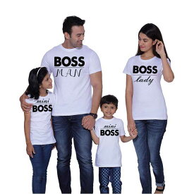 Boss Lady ミニ Boss matching T shirts.Short Sleeve Family Matching Tees Shirts Top