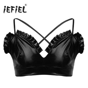 s Sissy  A_[EFA Smooth Shiny Wire- No Padded Bralette Spaghetti Straps B