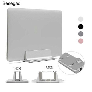 Besegad Vertical Laptop Stand Adjustable Aluminium Notebook Desktop Mount Erected �T�|�[�g
