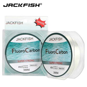 JACKFISH 300M Fluorocarbon Fishing Line 4-32LB Carbon Fiber Leader Line fly fishing line p