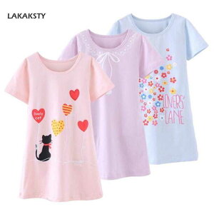4-14T �R�b�g�� �q�� �K�[���Y Nightgowns Pajama �h���X 10��r Homewear Night�h���X �L�b�Y
