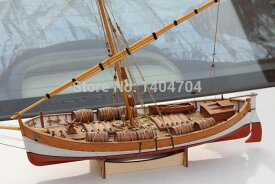 NIDALE モデル Sacle 1/48 古典的な古代帆船モデルキット: 地中海 LEUDO 1800-1900 船木製モデル★