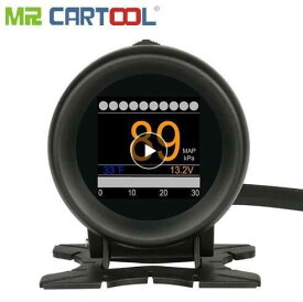 MR CARTOOL M3 車 OBD HUD OBD2 ヘッドアップディスプレイ GPS スピードメーターオイル水温ゲージ 12★