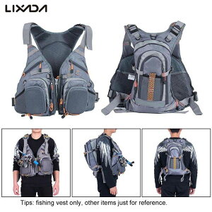 Lixada 3 In 1 Fly Fishing Vest with Backpack Combo Army Green Fishing Vest fly Fishing Jac