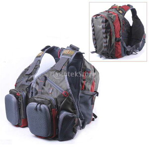 Adjustable Heavy Duty Fly Fishing Mesh Chest Vest Backpack Outdoor Sport Army Green Tackle