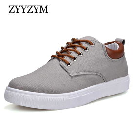 ZYYZYM Men shoes Canvas Lace-Up Style Breathable Top Fashion Trend Vulcanized Shoes Studen