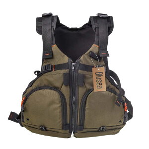 Blusea Fly Fishing Jacket Adjustable Breathable Kayaking Fishing Sports Life Vest 165lbs