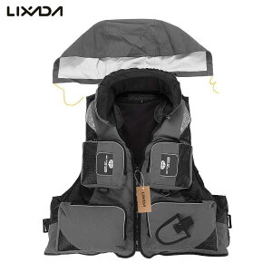 Lixada Adjustable Fly Fishing Vest Multifunction Pockets Outdoor Sports Fishing Vest Survi