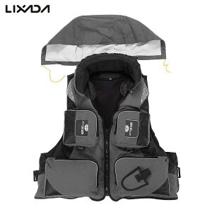 Lixada Professional Fly Fishing Vest General Size Multi Function Adjustable Mesh Vest Outd