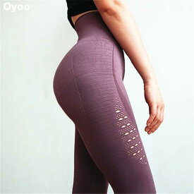 Oyoo Super Stretchy Gym Tights Energy Seamless Tummy Control Yoga パンツ High Waist Sport