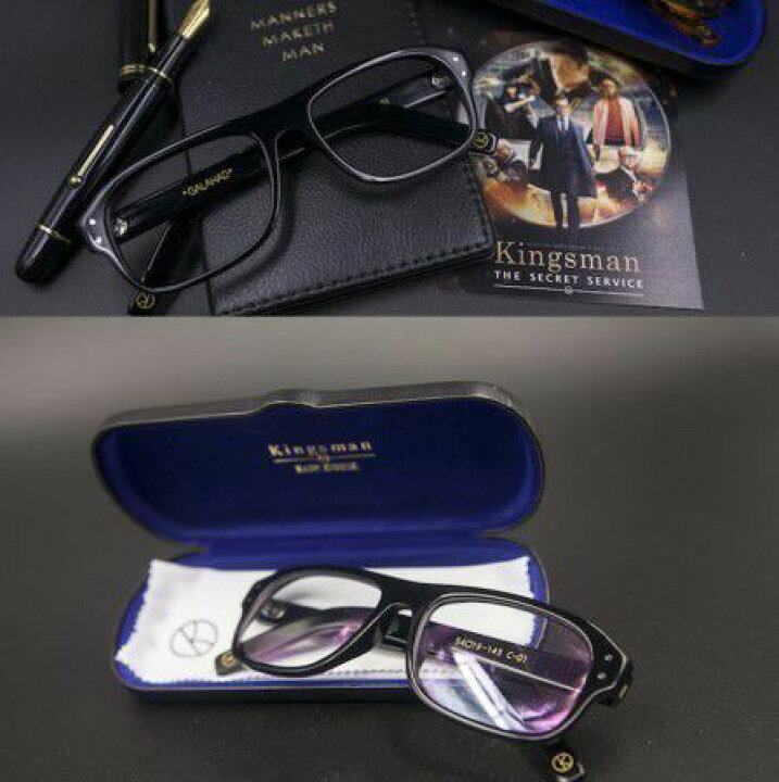 楽天市場】Kingsman Glasses キングスマン 黒縁メガネ コリン 