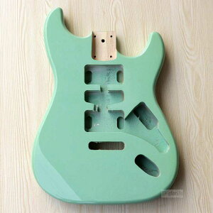 ST エレキギター 本体 DIY バスウッド グリーン