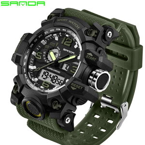 SANDA top luxury uh G style Y ~^[ X|[c watch LED fW^ watch h me`X1!