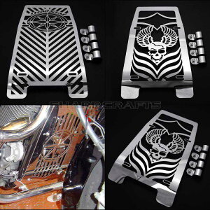 スカルラジエーターグリルカバープロテクターヤマハドラッグスター XVS1100 クラシックカスタム 1999-2012