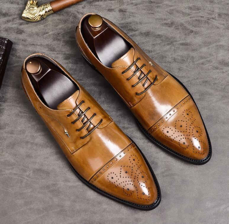 ハイエンドメンズシューズ紳士ビジネスシューズ革靴天然本革レザーオックスフォードシューズ逸品サイズ選択可