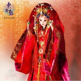 中国人形 キャラクタードール ウェデイング 華やか 花嫁 女の子 お祝い プレゼント ハンドメイド 伝統 文化 歴史 着物