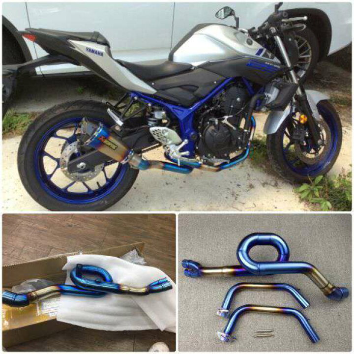楽天市場】□YZF R-25 フルエキ化 エキゾーストパイプ チタンカラー 