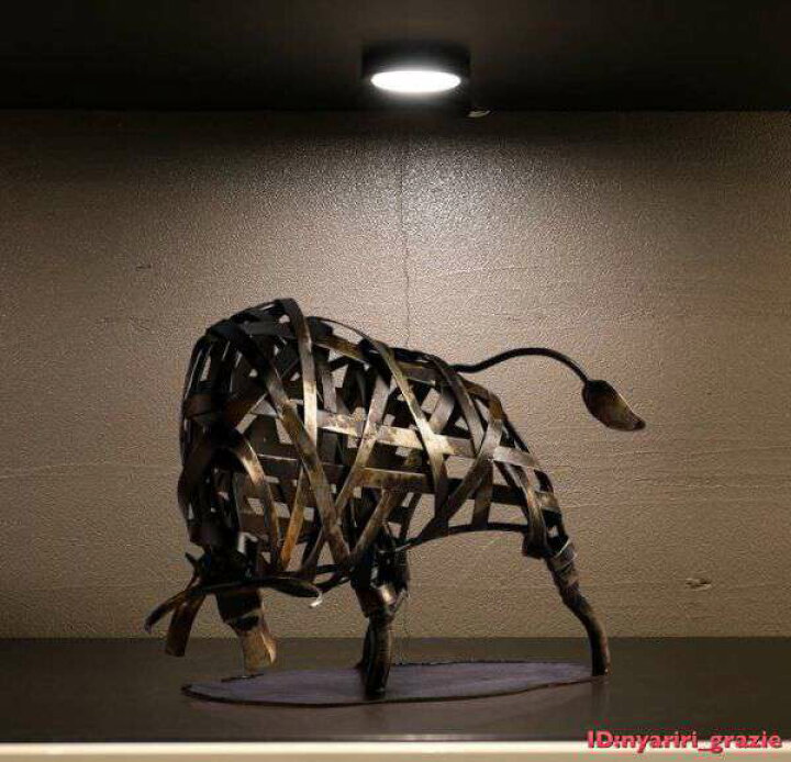 楽天市場】Tooarts 金属 彫刻 鉄 牛 メッシュ ハンドメイド 模型 置物 