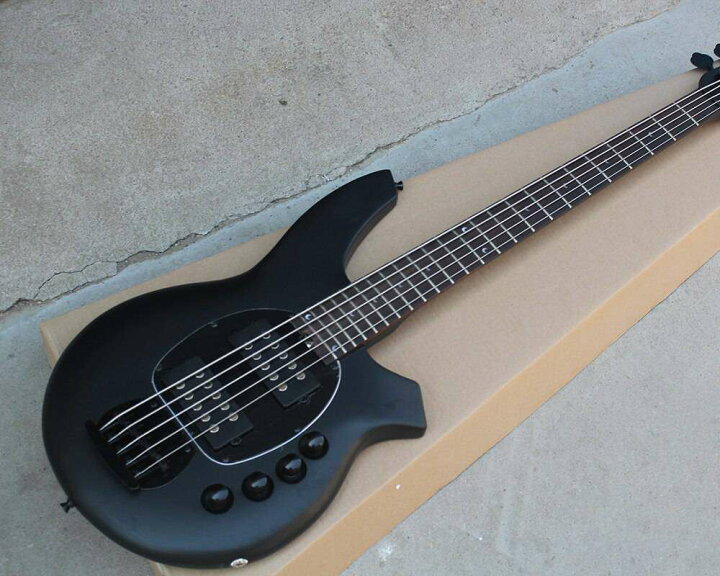 楽天市場】マットブラック 5弦エレキベース フレットボード付き 