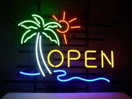 OPEN ヤシの木 ネオンサイン ライト ネオン管 人気 おしゃれ インテリア ディスプレイ 輸入雑貨 看板 BAR…