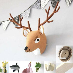 Elephant Lion Giraffe Tiger Deer Head Wall Mount Artwork Decor Doll Toys �A�j�}�� Head Wall ��������