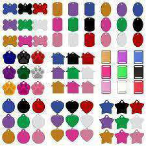 180ピース/ロットカスタムパーソナライズ 刻印 ペット IDタグ 骨足9形状識別 犬猫チャーム 両面タグ 混色