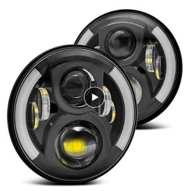 2個セット デュアルプロジェクター7インチ LEDヘッドライト ジムニー ランクル パジェロ ローバーラングラー