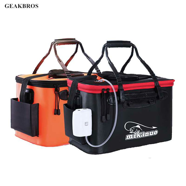 楽天市場】ブラック 魚釣りバケツ魚入れケース/23L/BOX折りたたみ式 