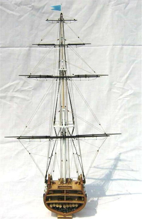 木製帆船モデル 約40cm constitution U.S.S
