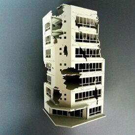 1：144 ダメージを受けた建物 モデルビルディングキット