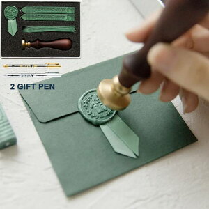 C3866 シーリングワックスセット 封筒ワックスリボンシール アンティークスタンプギフト