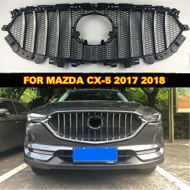 フロントメッシュ 外装 カスタム マスクトリムカバー フロントバンパー グリル マツダ CX-5 CX5 2017 2018