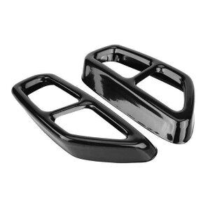 Brand New 2Pcs Strength Stainless Steel Car Stainless Steel Black