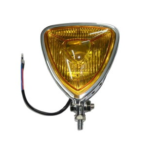 クローム オートバイ 三角形 H4 ヘッドライト ハーレー カスタム カフェレーサー ヴィンテージ ヘッドライト 55/60