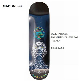 デッキテープ9インチ幅サービス スケボー MADDNESS マッドネス ENLIGHTEN SUPER SAP - BLACK JACK FARDELL ENLIGHTEN SUPER SAP - BLACK 8.5インチ