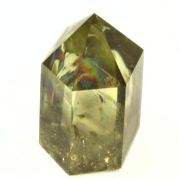 楽天市場】シトリン 黄水晶 ポイント 置物 六角柱 レインボー水晶 虹 