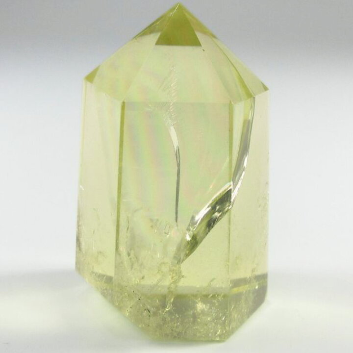 楽天市場】シトリン 黄水晶 ポイント 置物 六角柱 レインボー水晶 虹 