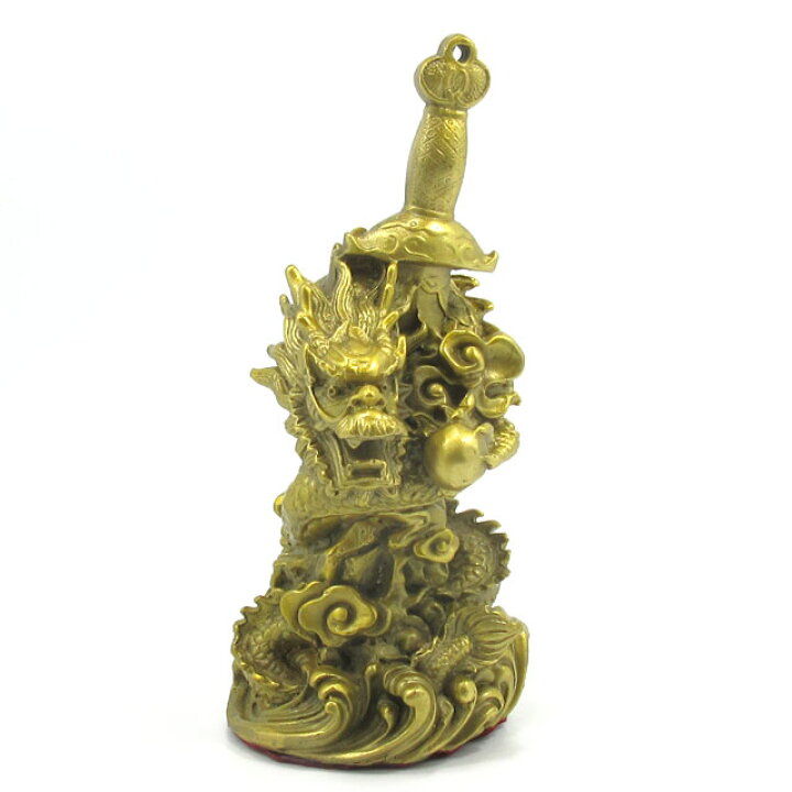 楽天市場】龍 置物 風水 剣龍 倶利伽羅龍王 龍の置物 不動明王 銅製 高 