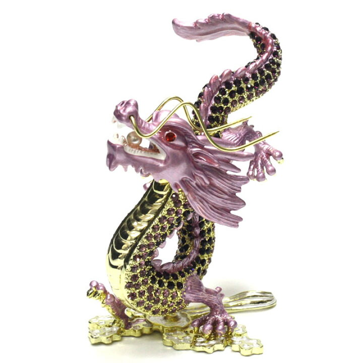 楽天市場】龍の置物 風水 紫龍 龍 置物 最大長さ約13cm 紫龍の置物 