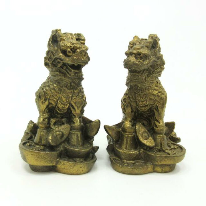 楽天市場】麒麟 置物 風水 キリン 銅製 小サイズ 高さ約5cm 対の 