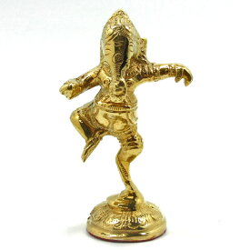 ガネーシャ 置物 神様 像 真鍮製のガネーシャ ダンシングしているガネーシャ パールヴァティー ガネーシャの高さは約9．5cm インドの神様 ガネーシャの置物 開運グッズ 仏像 インドの神のガネーシャ お祝い プレゼント ガネーシャ置物 ダンシングガネーシャ