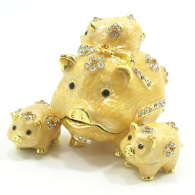 豚 置物 ぶた ブタ 開運 豚の置物 かわいい 3匹の子ブタ 風水 最大幅約7．5cm 猪 亥 十二支 干支 ぶたの置物 インテリア オブジェ グッズ アイテム