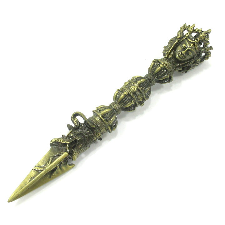楽天市場】プルパ 金剛杵 独鈷杵 三面憤怒尊 長さ約21cm 美品 金剛 