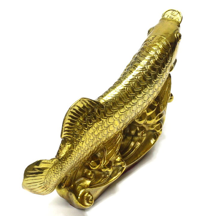 楽天市場】金龍魚 置物 アロワナ 風水 金龍 魚 特大最大長さ約25cm 