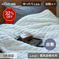 楽天スーパーSALE ふわぽこ 電気毛布 WEB限定 コイズミ 188x130cm 掛け敷き KDK75252 ネット限定 掛け 敷…