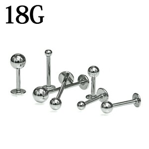 ボディピアス 18G ラブレットスタッド / 18ゲージ シルバー ステンレス 口ピアス イヤーロブ トラガス シンプル 軟骨ピアス 細い 金属アレルギー対応 ファーストピアス つけっぱなし 18g サー
