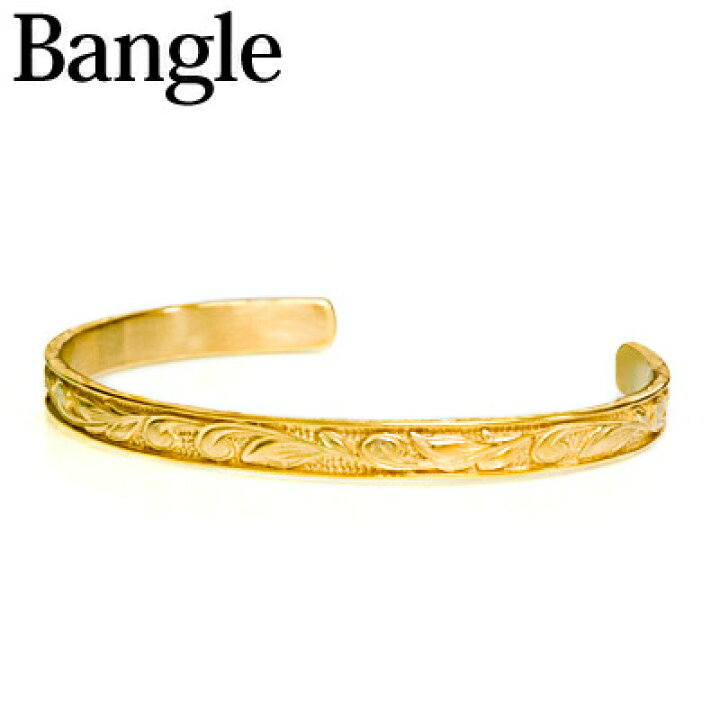 楽天市場 アクセサリー ステンレス ハワイアンジュエリー風バングル ゴールド メンズ レディース 腕輪 ブレスレット デザイン かっこいい 4ages