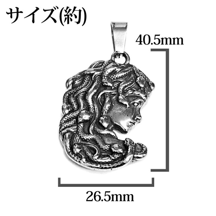 楽天市場】アクセサリー ステンレス チェーン付き メデューサ 