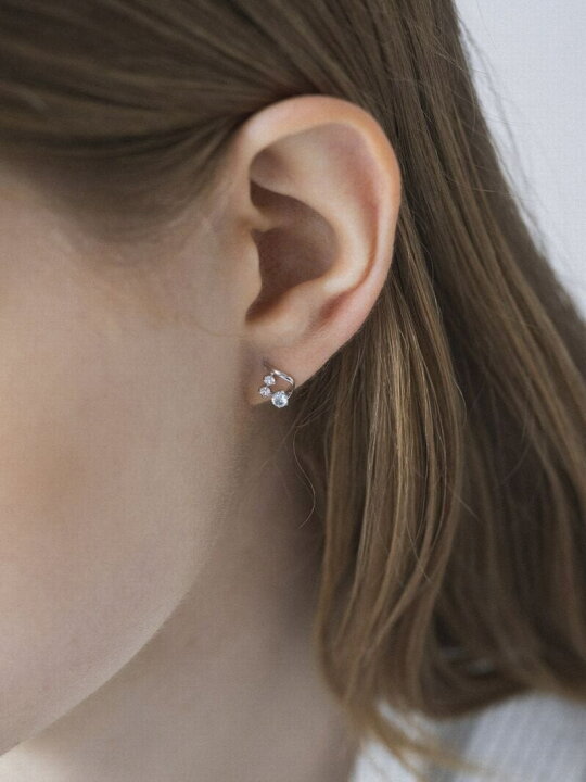楽天市場】K10ホワイトゴールド ピアス 4℃ ヨンドシー アクセサリー 